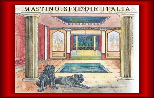 mastino sine^die italia,,, antichi romani con mastini villa pompei