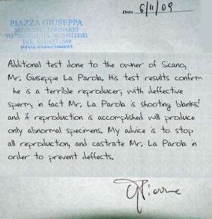 La Parola SEMEN EXAMINATION