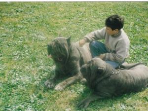 Hatrim della Grotta Azzurra con figlio